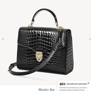 Aspinal of London shiny croc effect bag